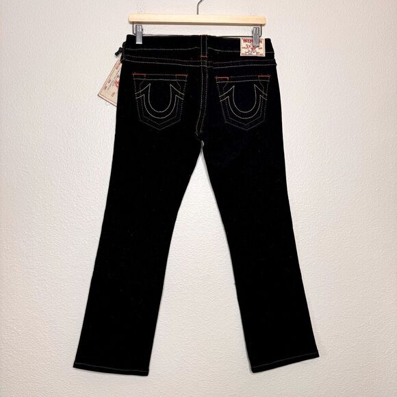 True Religion Jeans SZ 29 Low Rise Blue Johnny Kick Flare Stretch DEADSTOCK Y2K - Picture 11 of 11